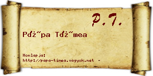 Pápa Tímea névjegykártya